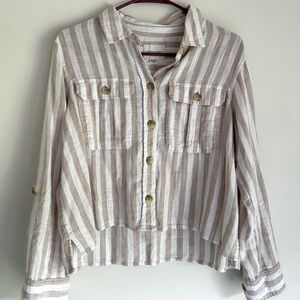Striped button down